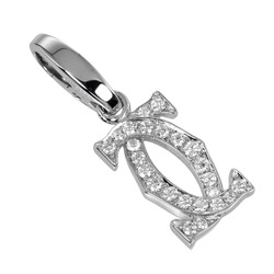 Cartier CARTIER 2C Charm Pendant Top K18 WG White Gold Diamond Approx. 2.32g I112223171