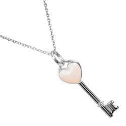 Tiffany TIFFANY&Co. Heart Key Necklace 925 Silver Approx. 3.3g I201823100