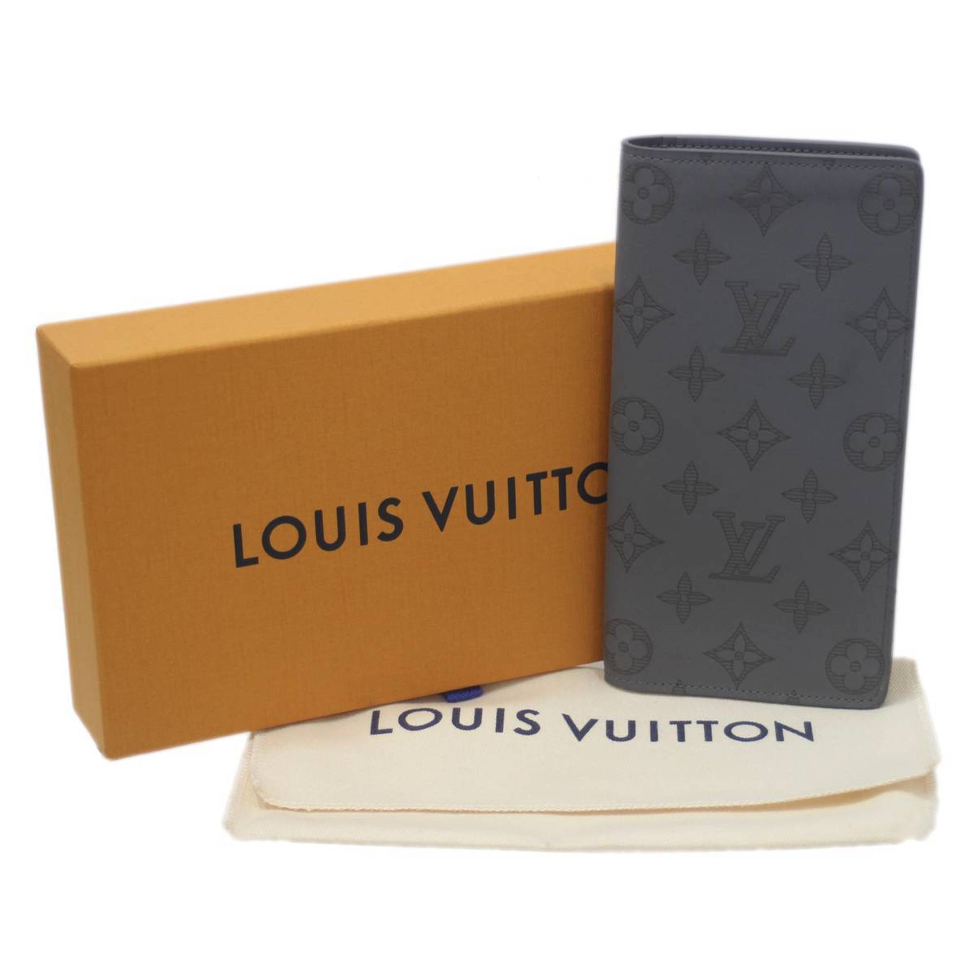 LOUIS VUITTON Portefeuille Plaza Long Wallet Monogram Shadow Gray M81335 RIID