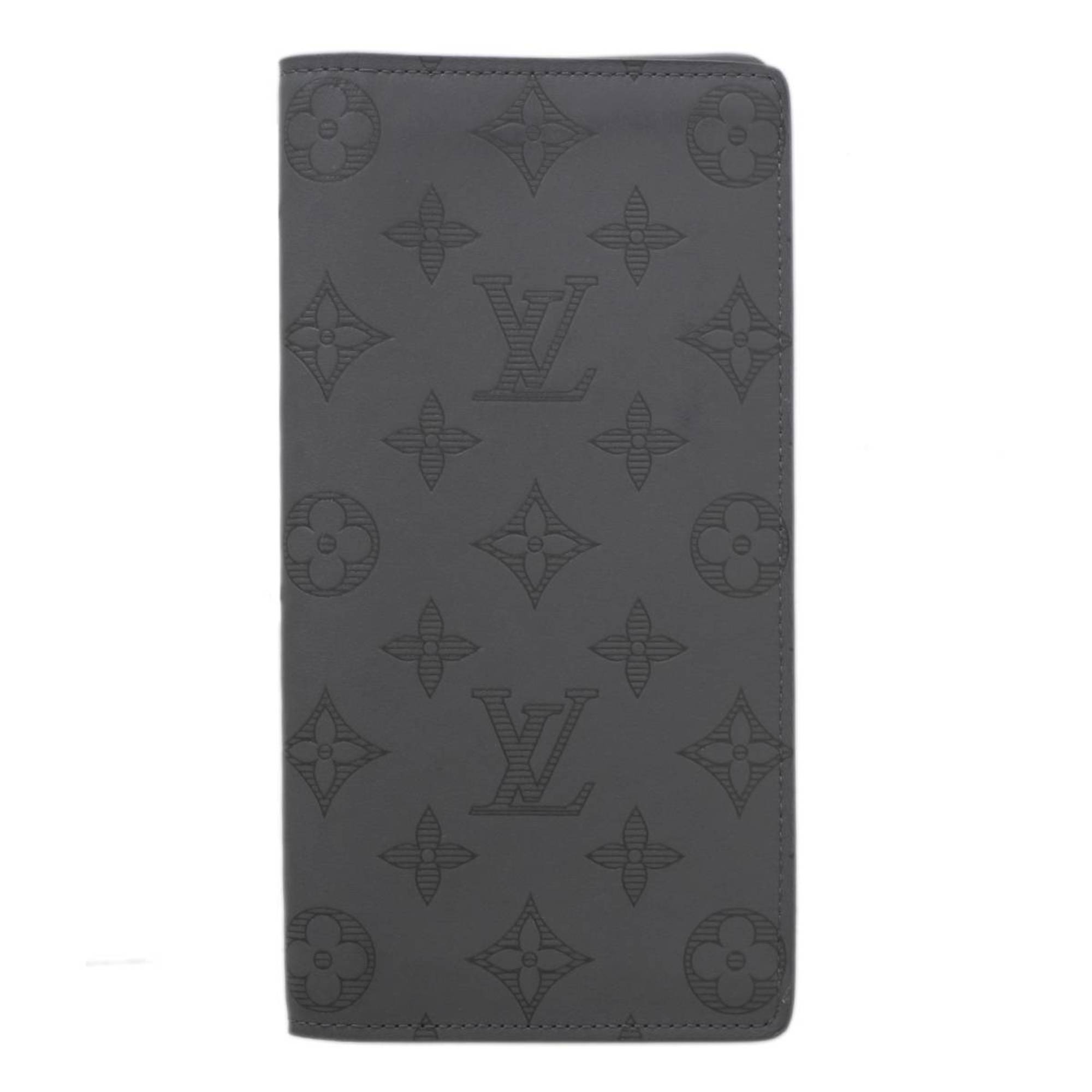 LOUIS VUITTON Portefeuille Plaza Long Wallet Monogram Shadow Gray M81335 RIID