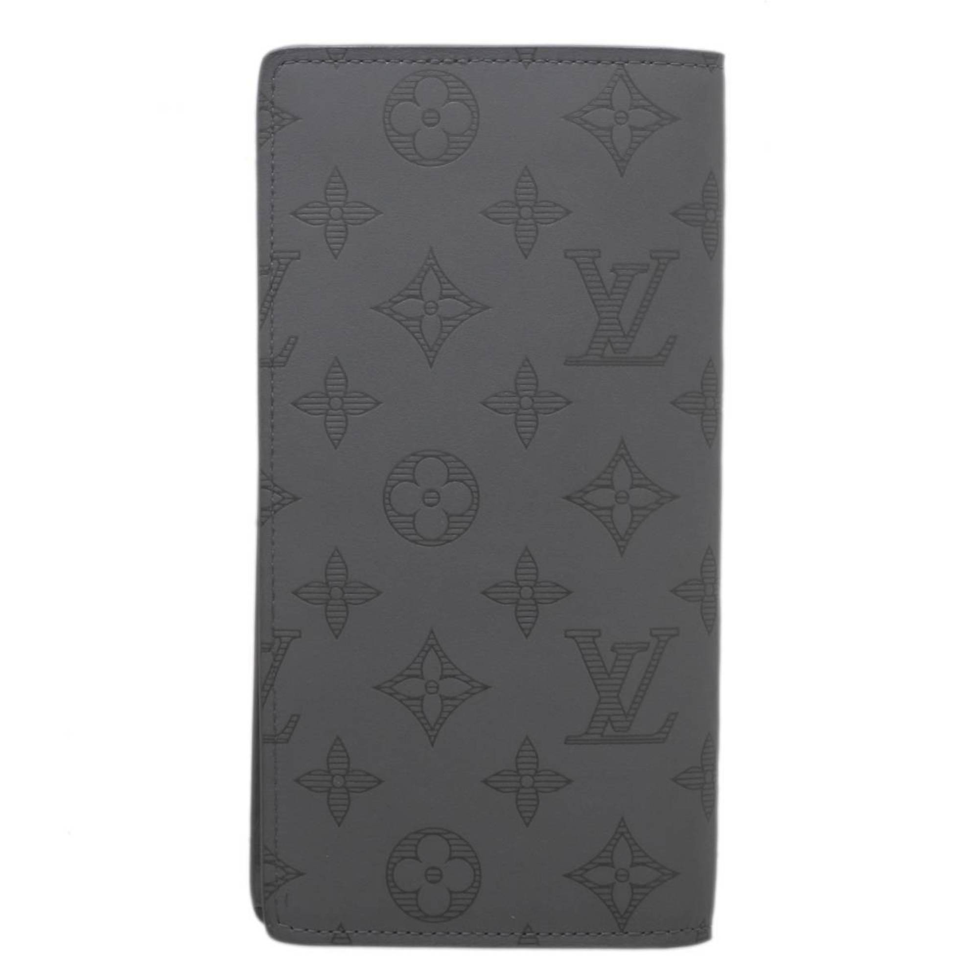 LOUIS VUITTON Portefeuille Plaza Long Wallet Monogram Shadow Gray M81335 RIID