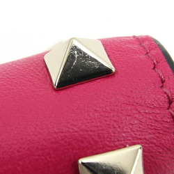 Valentino Bifold Wallet Rockstuds PW2P0P39 Pink Leather Compact Studs Small Ladies VALENTINO