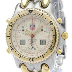 Polished TAG HEUER Sel Chronograph Gold Plated Steel Mens Watch CG1123 BF569440