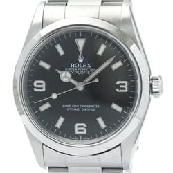 Polished ROLEX Explorer I A Serial Steel Automatic  Mens Watch 14270 BF569979