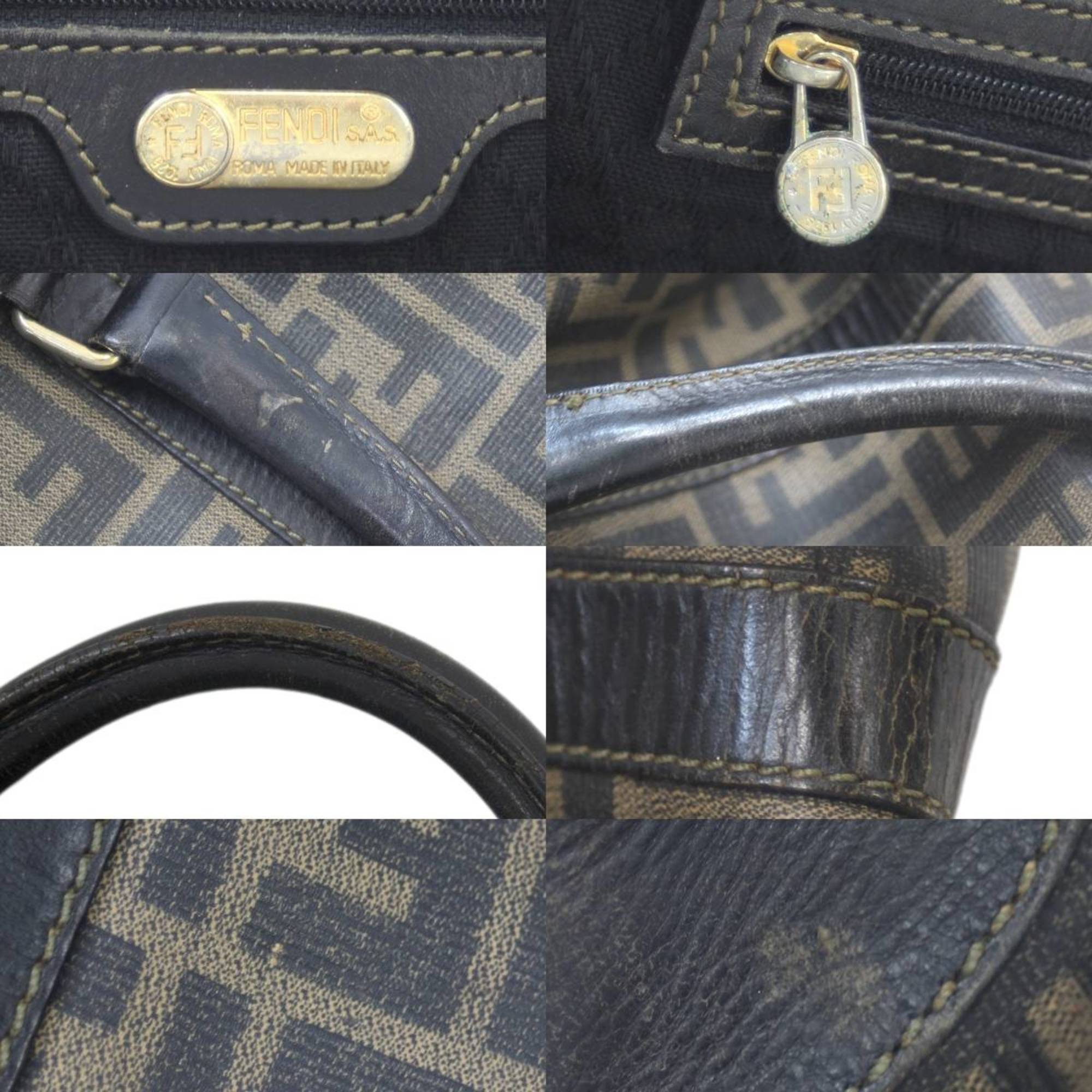 FENDI Boston bag zucca pattern brown