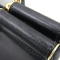 Dolce & Gabbana Handbag BB5010 Black Leather Women's Leopard Print DOLCE&GABBANA