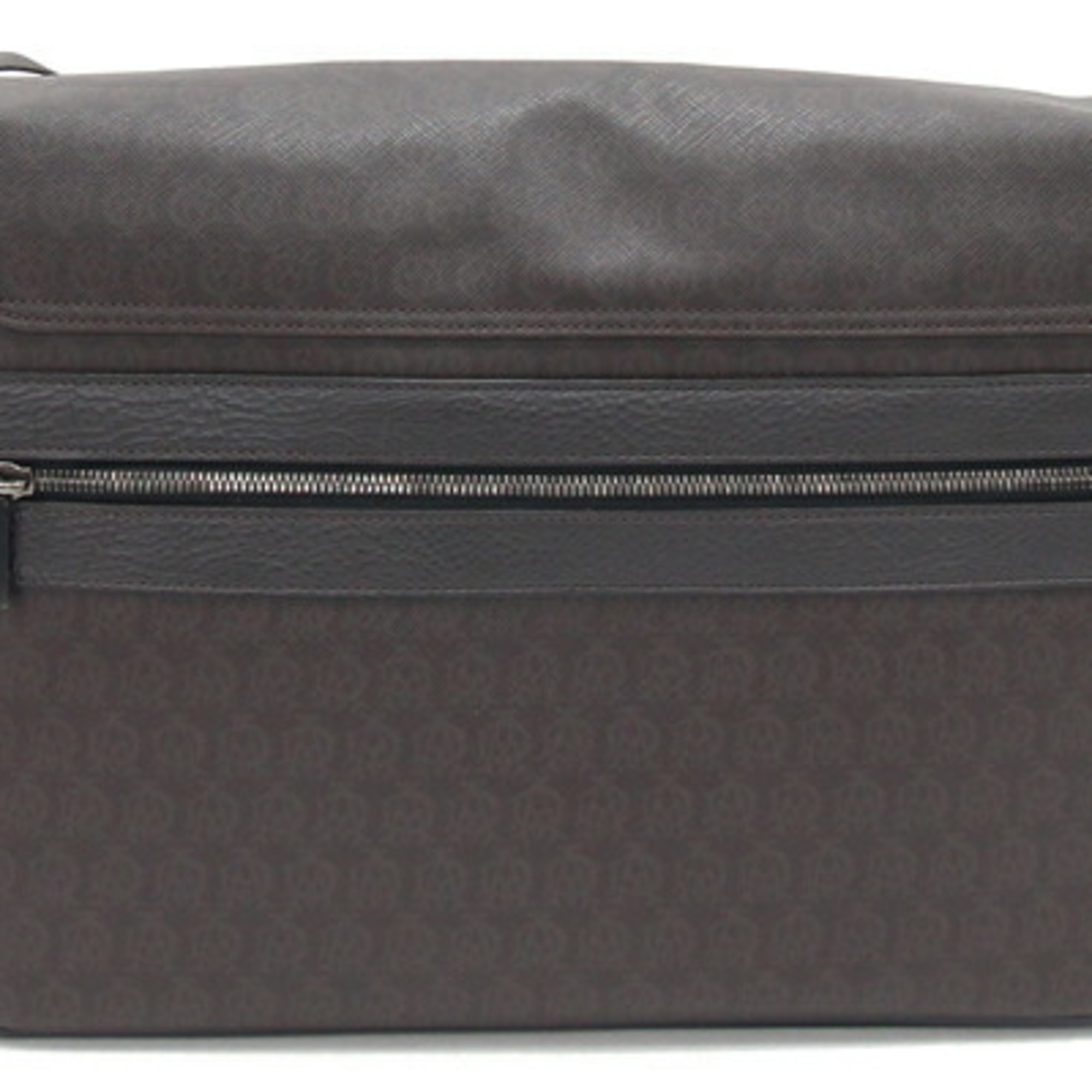 Dunhill Shoulder Bag Windsor L3N765B Dark Brown PVC Leather Men's