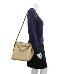 Valextra Handbag B Cube V5C67 Beige Leather Shoulder Bag Ladies