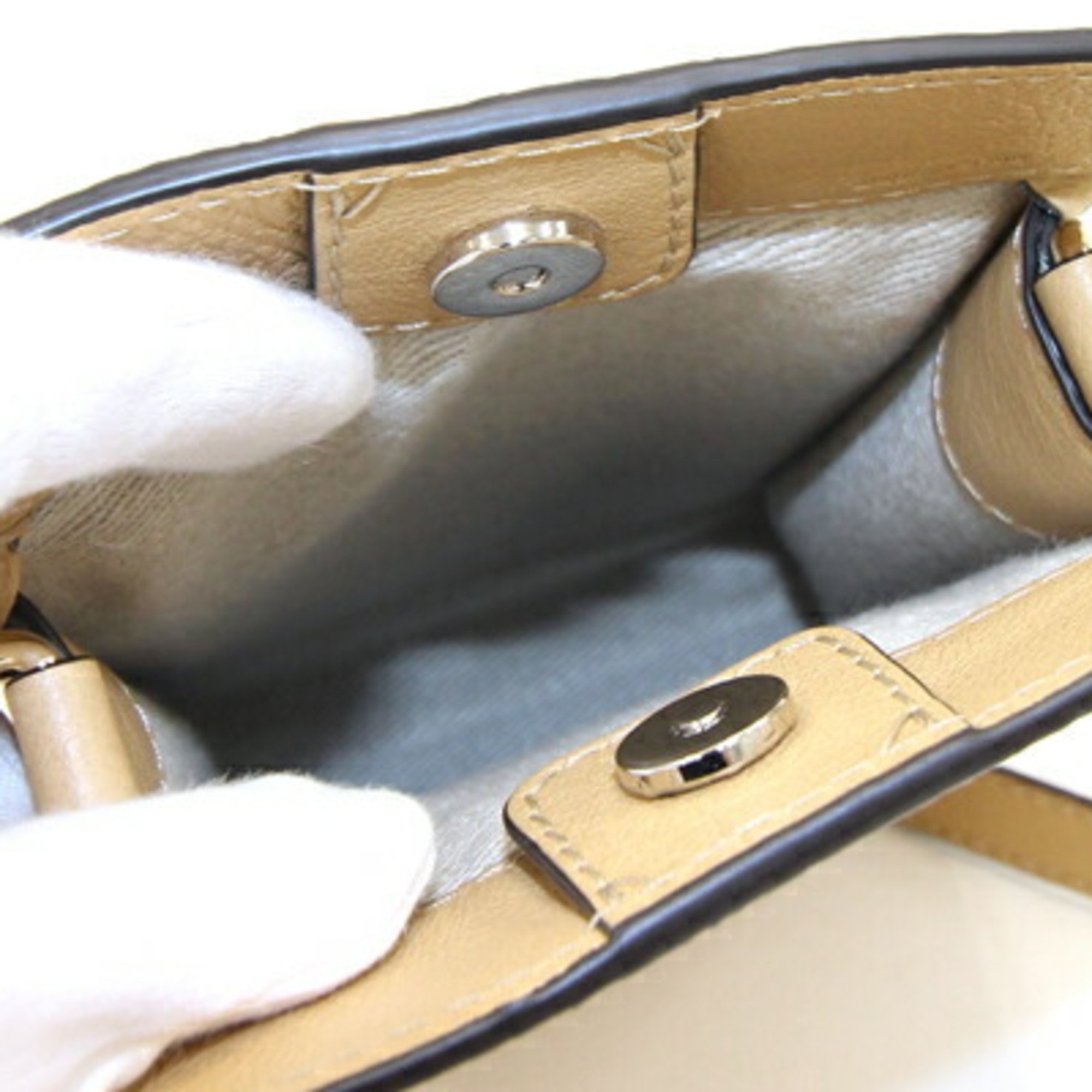 Chloé Chloe Shoulder Bag Edith Phone Pouch CHC21WP165 Beige Leather Smartphone Case Mobile Women's