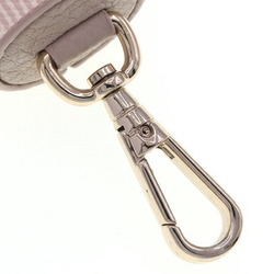 FAURE LE PAGE Keychain Beige Ivory Yellow Leather PVC Key Ring Bag Charm Tassel Ladies