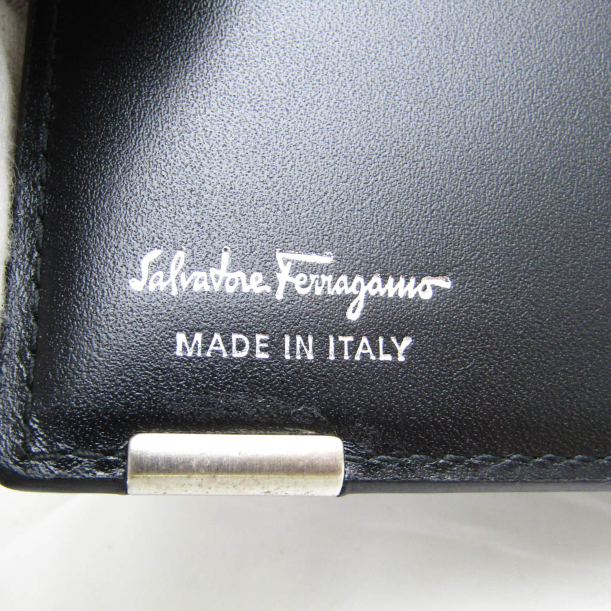 Salvatore Ferragamo KD-66 7503 Men's Leather Wallet (bi-fold) Black