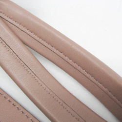 Salvatore Ferragamo Gancini EE-21 D477 Women's Leather Shoulder Bag Pink Beige