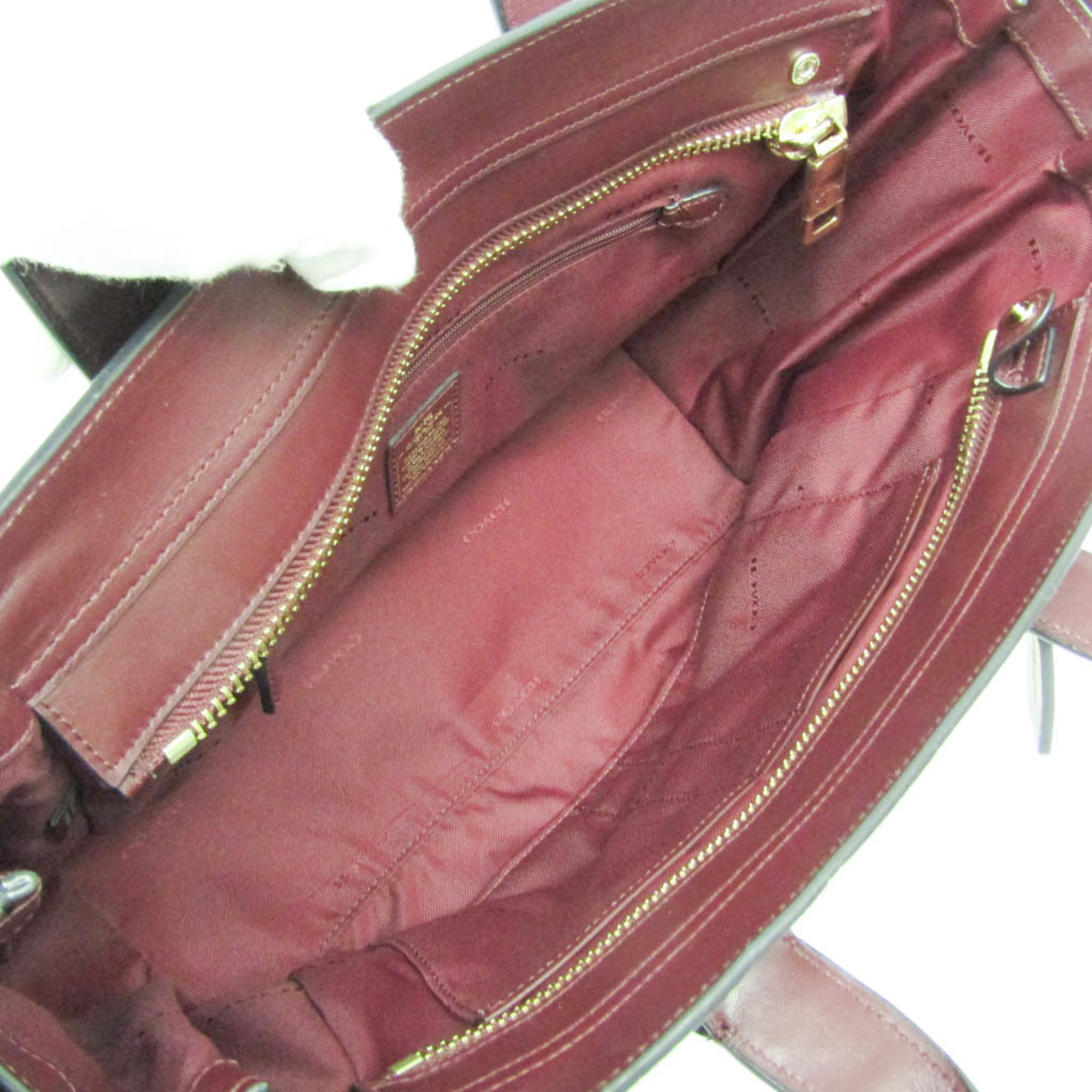 Coach Swagger Carry All 34408 Women's Leather Handbag,Shoulder Bag Bordeaux