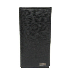 Salvatore Ferragamo JL-66 9771 Men's Leather Long Wallet (bi-fold) Black