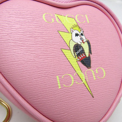 Gucci GUCCI X Bananya Collaboration Heart Banana Lightning 701062 Women's Leather Coin Purse/coin Case Multi-color,Pink