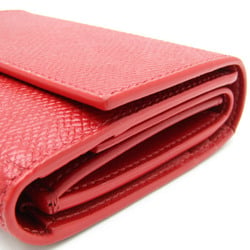 Celine SMALL TRIFOLD WALLET 10B573BEL Women's Leather Wallet (tri-fold) Red Color