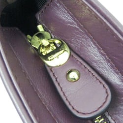 Salvatore Ferragamo Gancini GU-21E187 Women's Leather,Nylon Tote Bag Multi-color,Purple