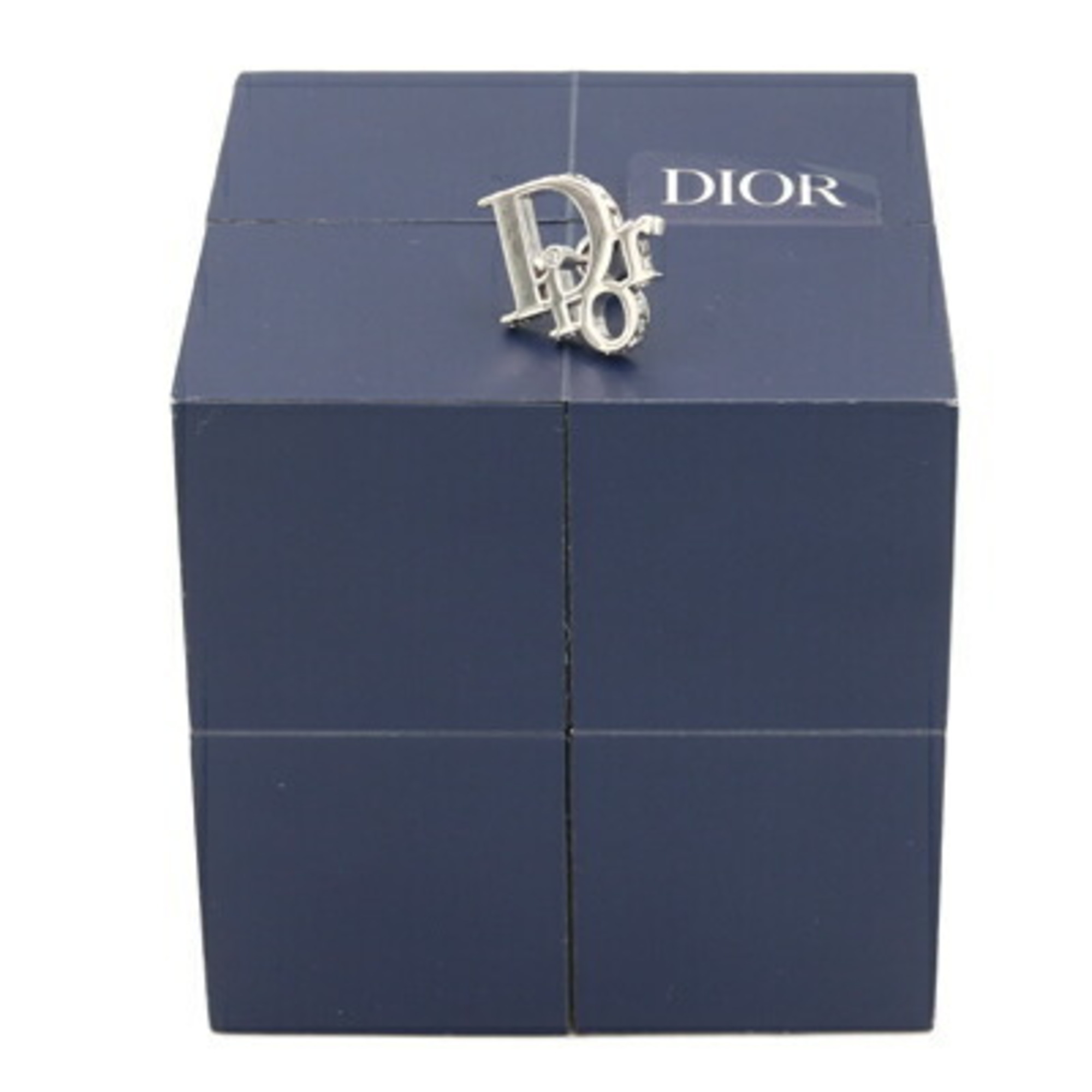 Christian Dior Dior Single Ear Earrings Oplique E1397HOMMT Silver Metal Rhinestone Stone DIOR