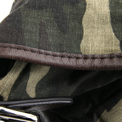 Dolce & Gabbana Shoulder Bag Khaki Brown Black Beige Canvas Leather Camouflage Men Women DOLCE&GABBANA