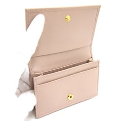 PRADA Business Card Holder 1MC122 Pink Beige Leather Case Ladies