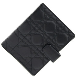 Christian Dior Dior Notebook Cover Cannage Black Leather Ladies DIOR