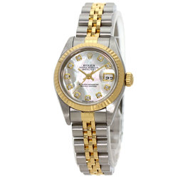 Rolex 79173NG Datejust 10P Diamond Watch Stainless Steel SSxK18YG Ladies ROLEX