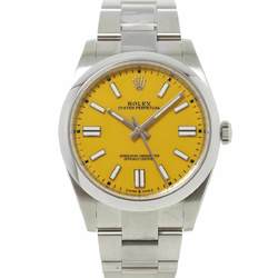Rolex Oyster Perpetual 41 124300 Random Number Men's Watch Yellow Dial Automatic Winding