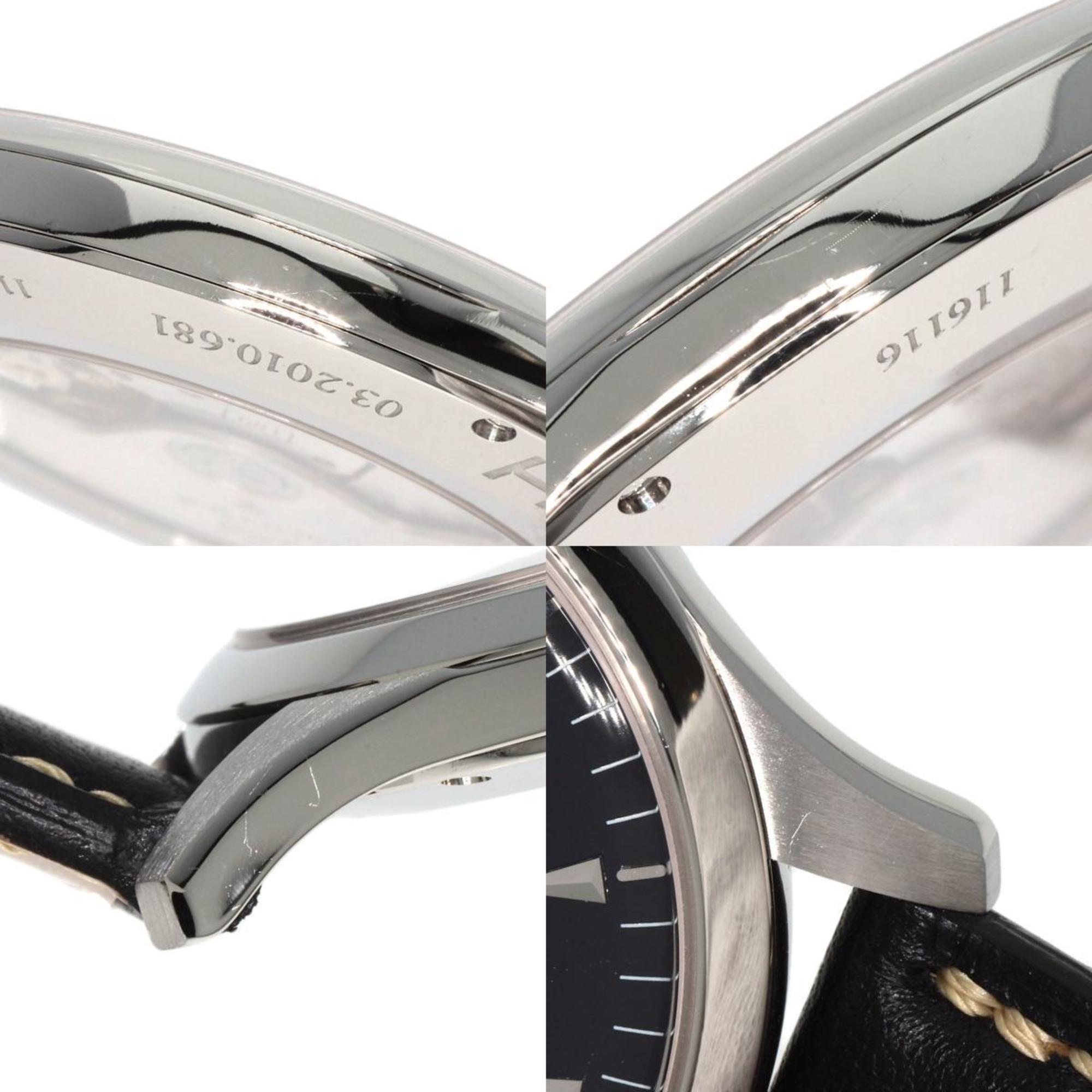 Zenith 03.2010.681 Elite Ultra Thin Watch Stainless Steel Leather Men's ZENITH