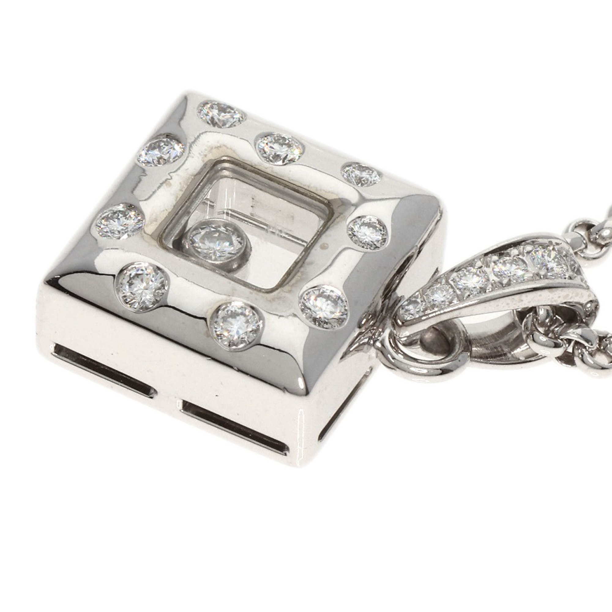 Chopard Happy Diamond S79 2486-20 Necklace K18 White Gold Women's
