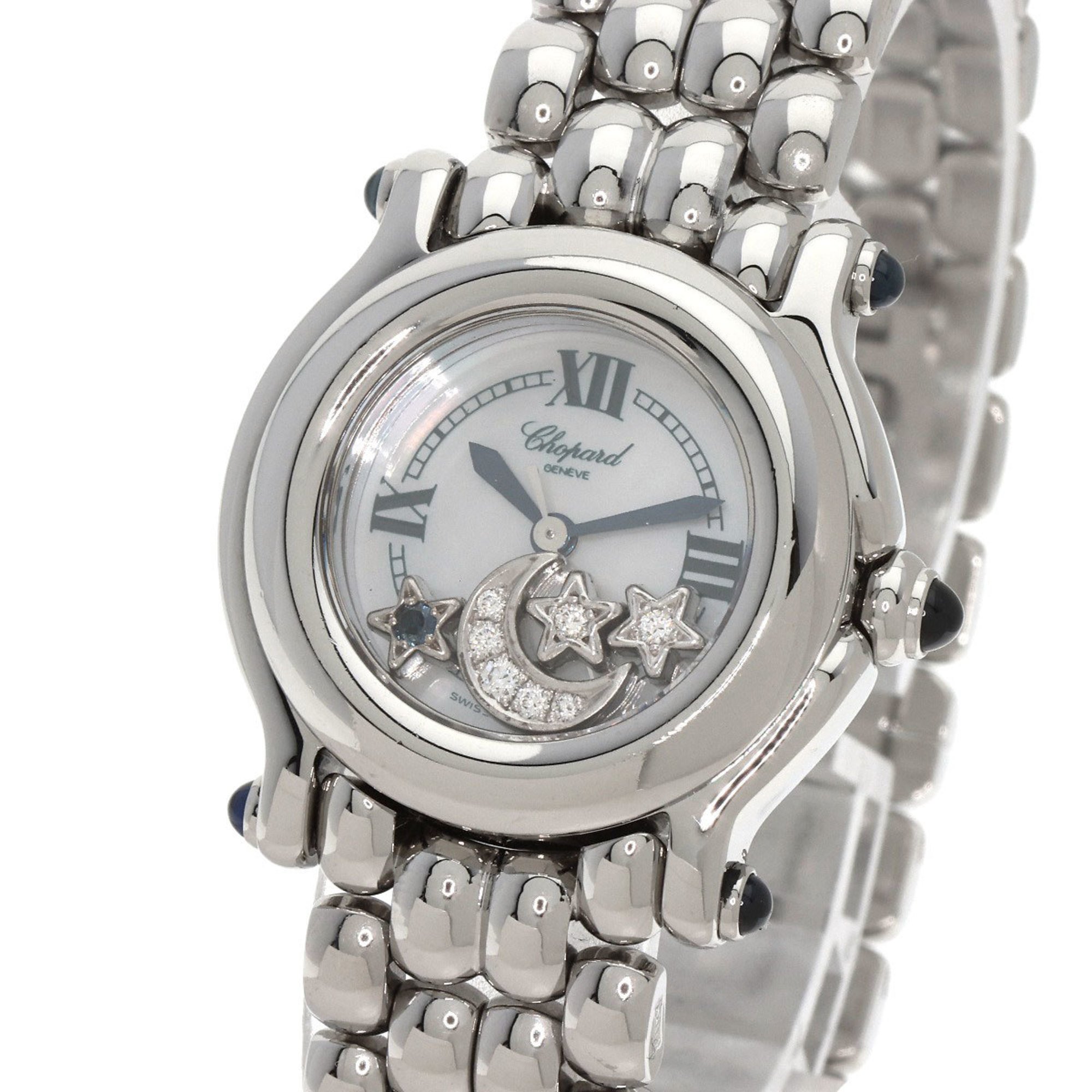 Chopard 27 8250-23 Happy Sport Diamond Watch Stainless Steel SS Ladies