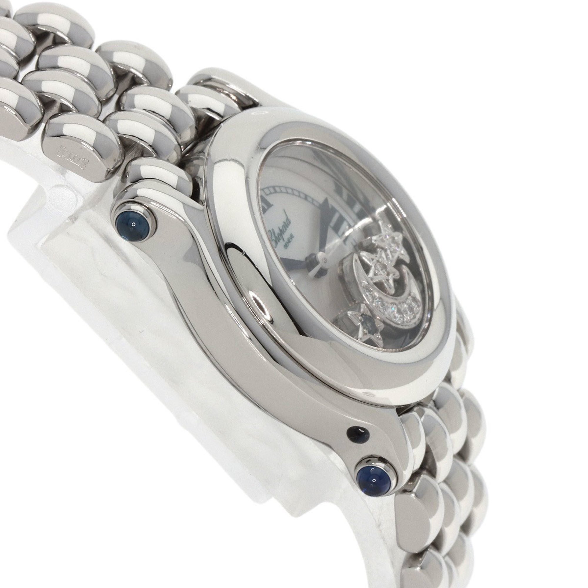 Chopard 27 8250-23 Happy Sport Diamond Watch Stainless Steel SS Ladies