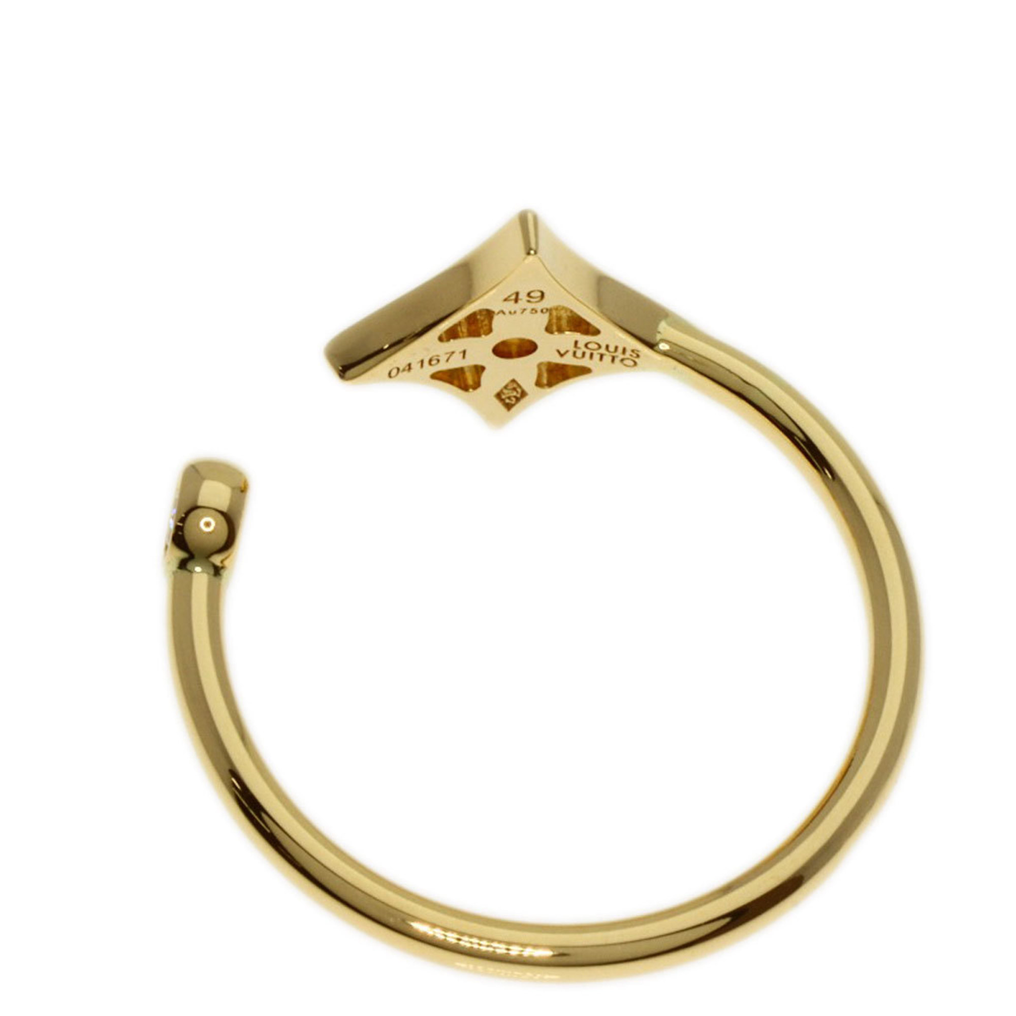 Louis Vuitton Berg Monogram Ideal Diamond #49 Ring K18 Yellow Gold Women's LOUIS VUITTON