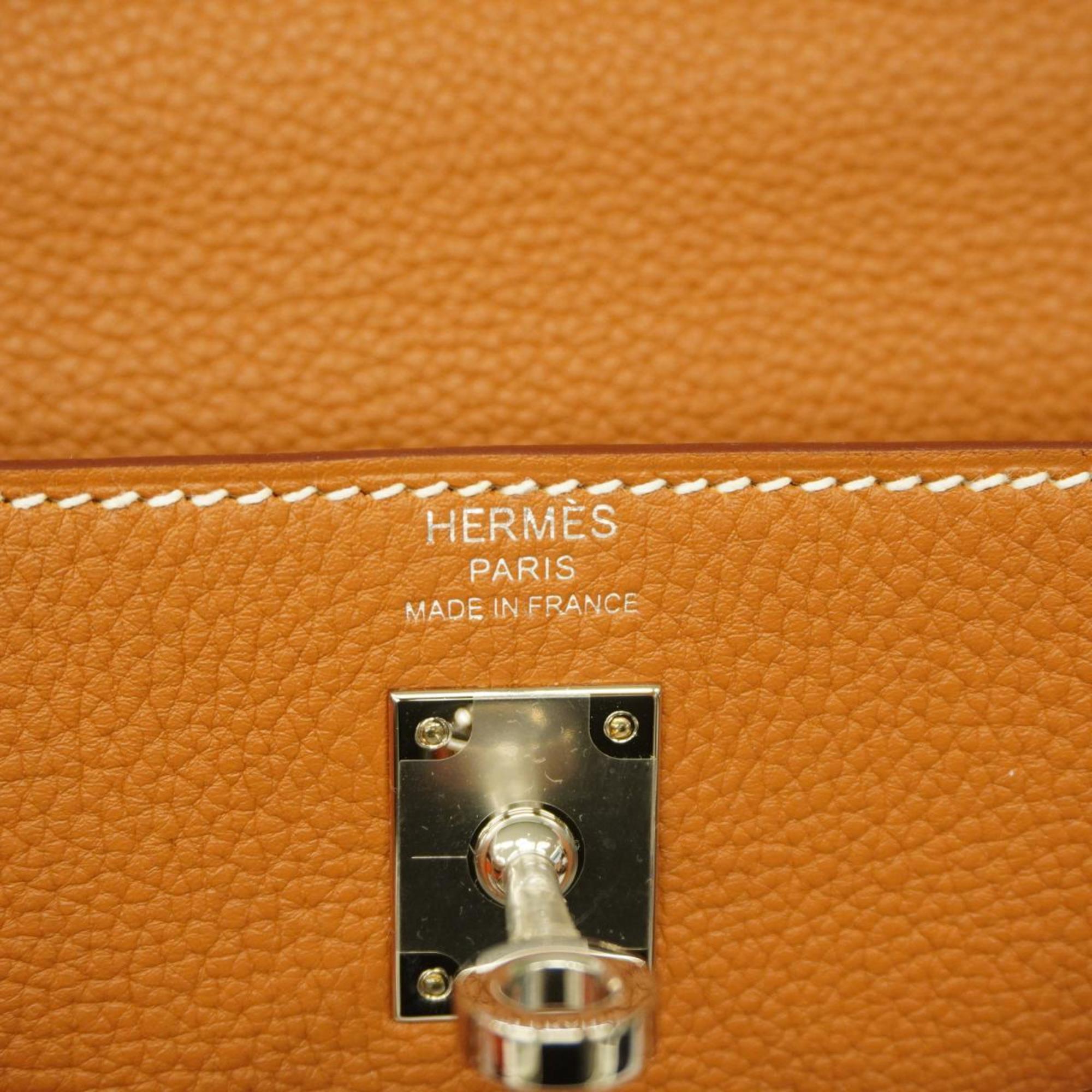 Hermes handbag Kelly 25 B stamp Togo gold ladies