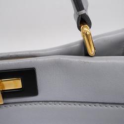 Fendi handbag peekaboo leather gray ladies