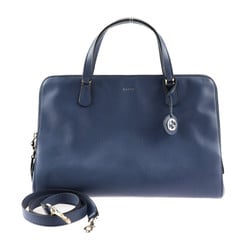 GUCCI Gucci Interlocking G Handbag 388558 Leather Blue Shoulder Bag
