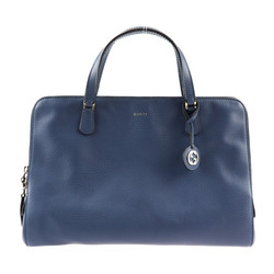 GUCCI Gucci Interlocking G Handbag 388558 Leather Blue Shoulder Bag