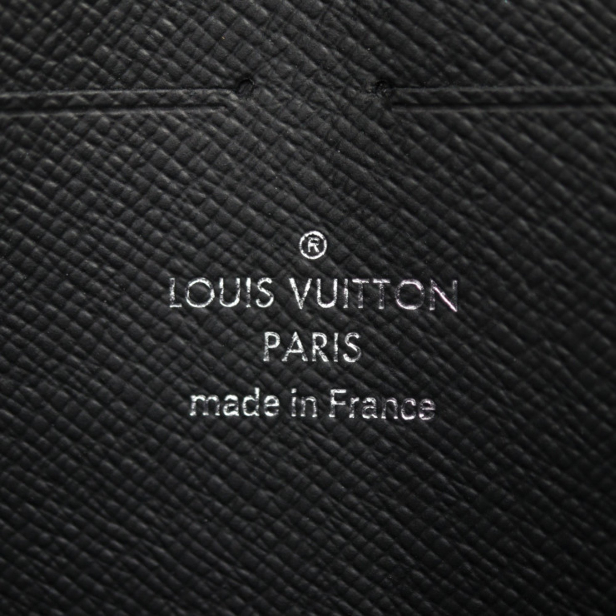 LOUIS VUITTON Pochette Voyage Taiga Second Bag M30675 Leather Ardoise Dark Gray Clutch