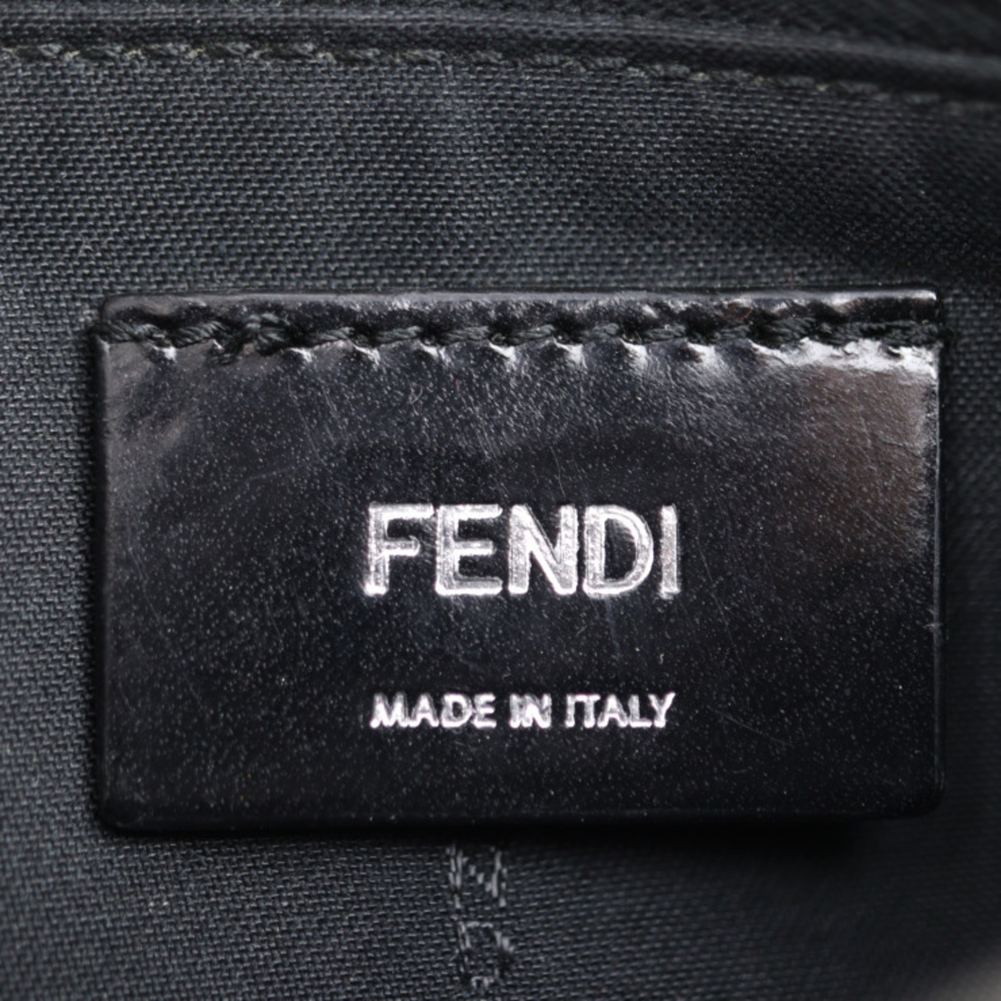 FENDI Crossbody Bag Shoulder 7V37 Calf Leather MAYA NERO Brown FF