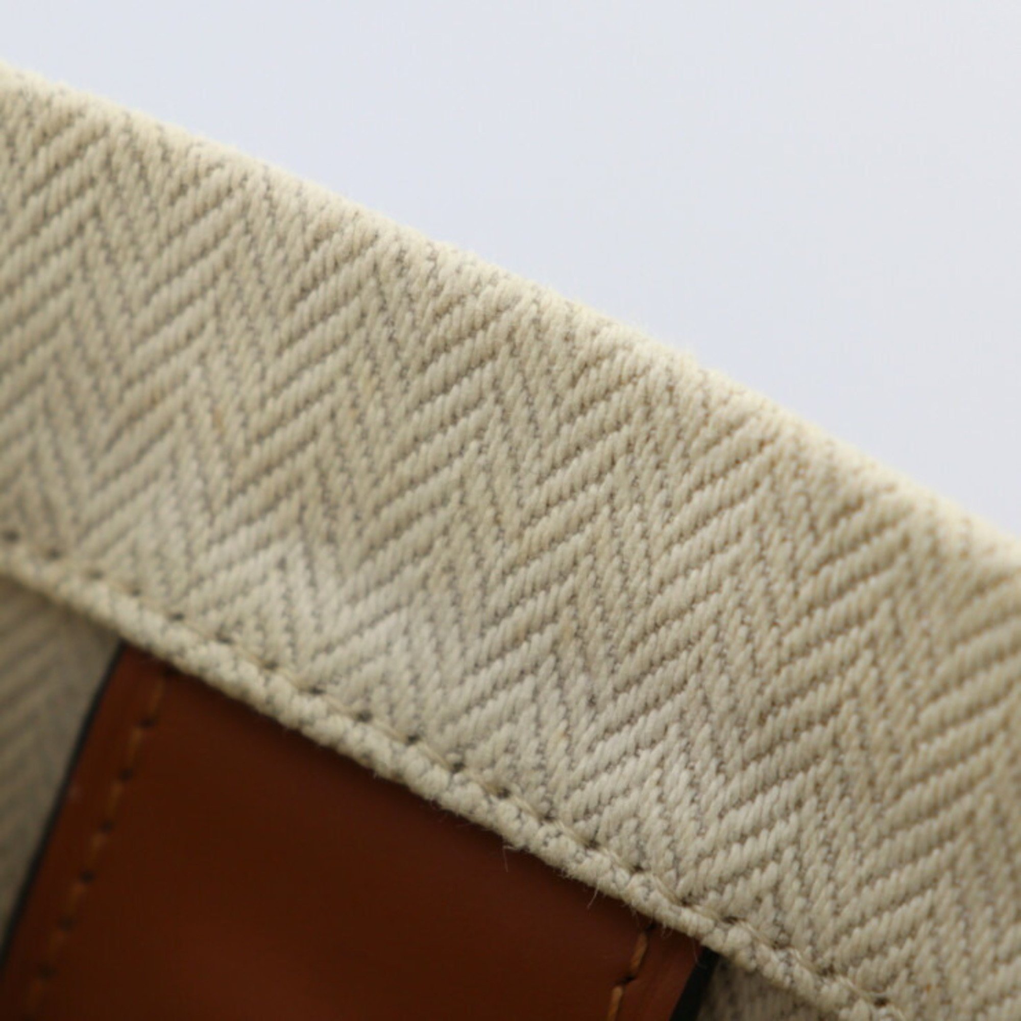 LOEWE IKEBANA Shoulder Bag A858I01X01 Calf Leather x Canvas Brown Natural Crossbody Ribbon