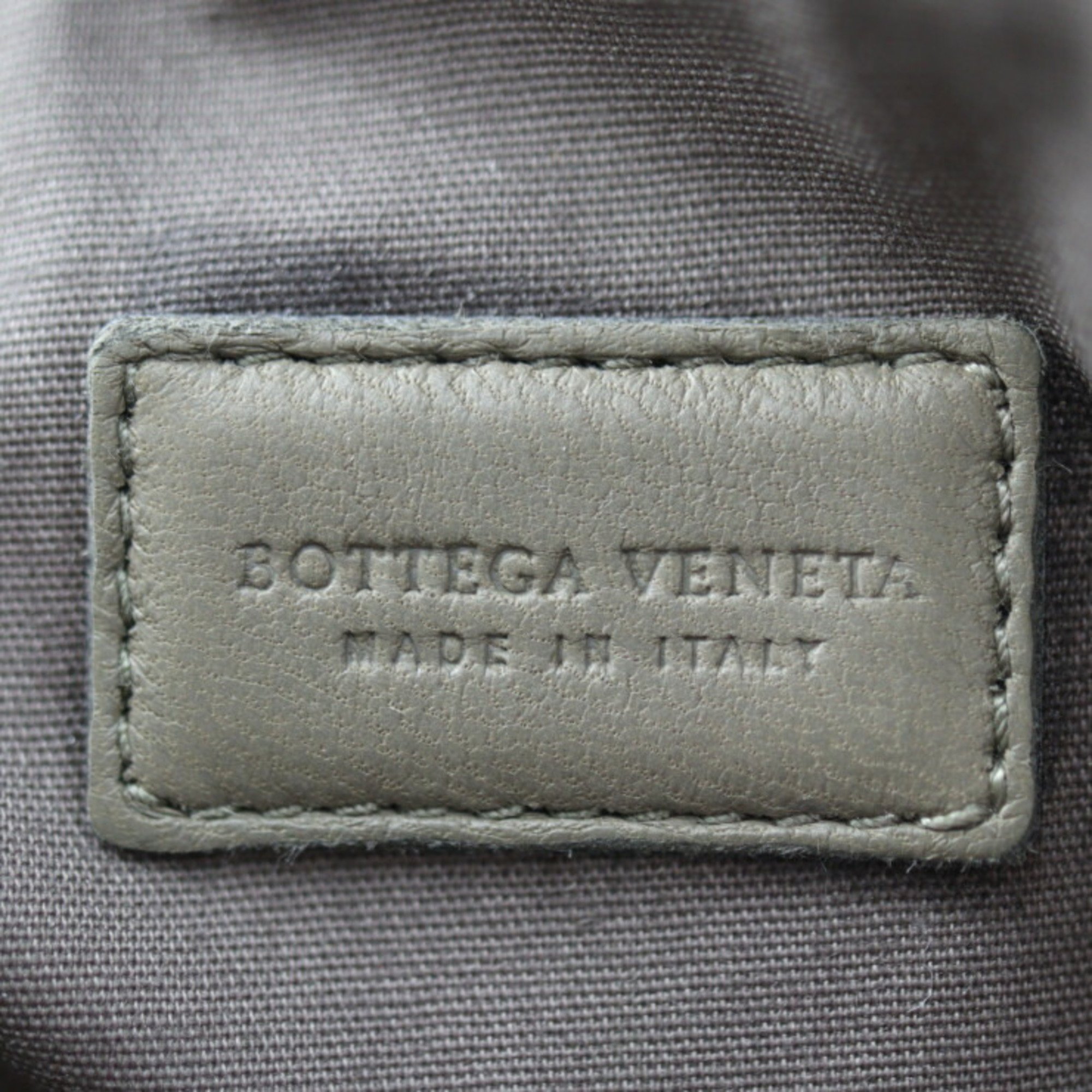 BOTTEGA VENETA Intrecciato Pouch 132534 Leather Greige Multi Second Bag