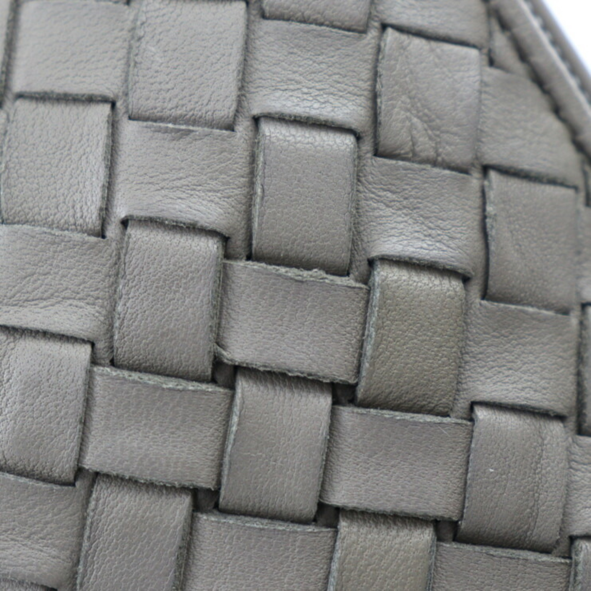 BOTTEGA VENETA Intrecciato Pouch 132534 Leather Greige Multi Second Bag