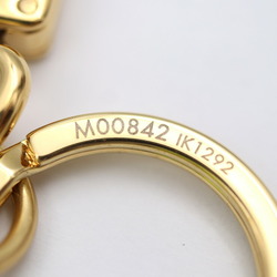 LOUIS VUITTON Louis Vuitton LV Set Match Keychain M00842 Pile Leather Yellow White Bag Charm Key Ring