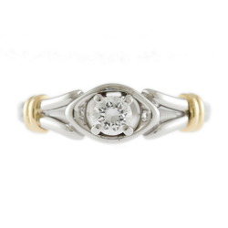 Christian Dior Ring Size 7.5 Pt900 Platinum Diamond 0.16ct Women's BRJ09000000046288