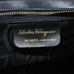 Salvatore Ferragamo Shoulder Bag Vara Leather Navy Ladies