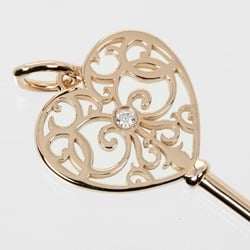 Tiffany TIFFANY&Co. Enchanted Heart Key Pendant Top K18 PG Pink Gold Diamond Approx. 3.43g I112223167