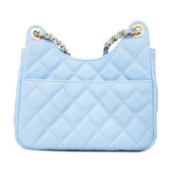 Chanel Shoulder Bag Matelasse Chain Caviar Skin Light Blue Ladies