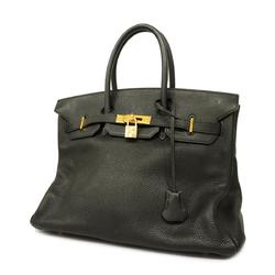 Hermes Handbag Birkin 35 □G Stamp Taurillon Clemence Black Ladies