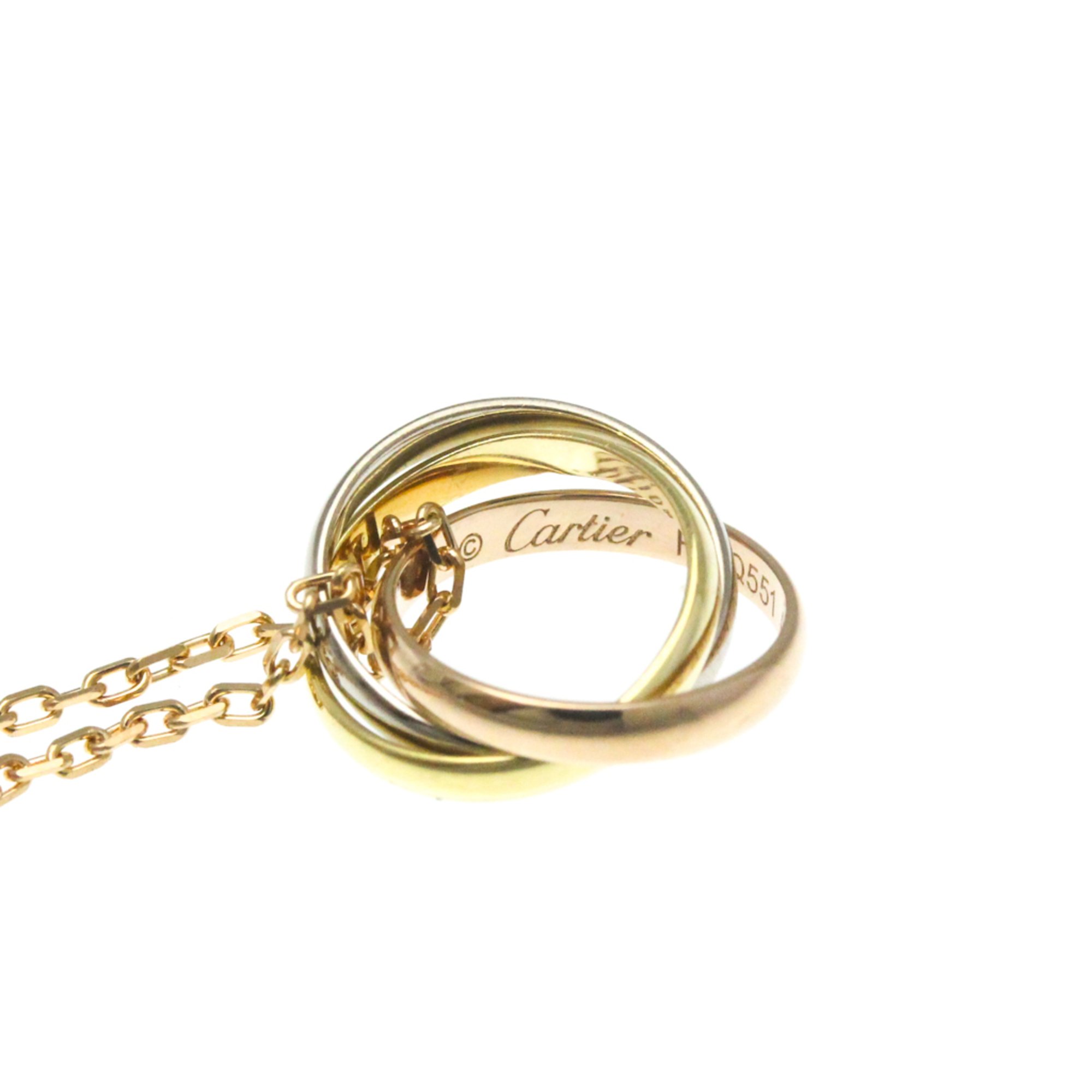 Cartier Trinity De Cartier Pink Gold (18K),White Gold (18K),Yellow Gold (18K) No Stone Men,Women Fashion Pendant Necklace (Gold)