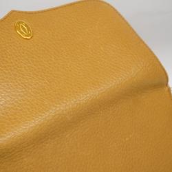 Cartier Shoulder Bag Must Leather Khaki Ladies