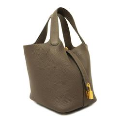 Hermes Handbag Picotan Lock PM B Engraved Taurillon Clemence Rouge Serie Ladies
